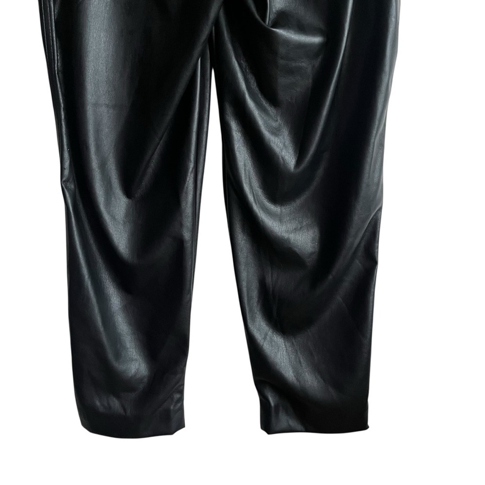 NWT Aritzia Babaton Belted Pant Vegan Leather Black Size 10 - Picture 7 of 15